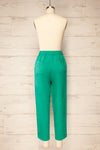 Trincao Green Linen Pants with Drawstrings | La petite garçonne back view
