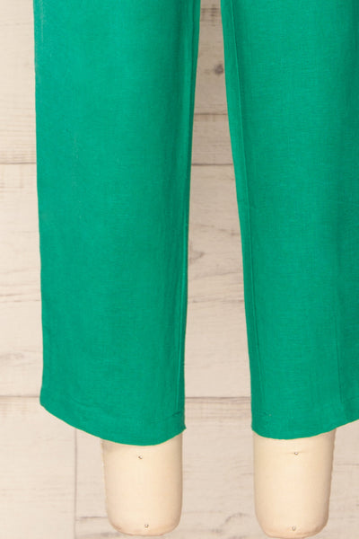 Trincao Green Linen Pants with Drawstrings | La petite garçonne bottom