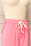 Trincao Pink Linen Pants with Drawstrings | La petite garçonne side