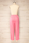 Trincao Pink Linen Pants with Drawstrings | La petite garçonne back view