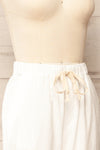Trincao White Linen Pants with Drawstrings | La petite garçonne side