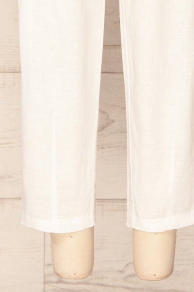 Trincao White Linen Pants with Drawstrings | La petite garçonne bottom