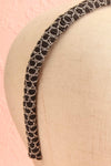 Trisula Black Headband w/ Silver Chain Design | Boutique 1861 close-up