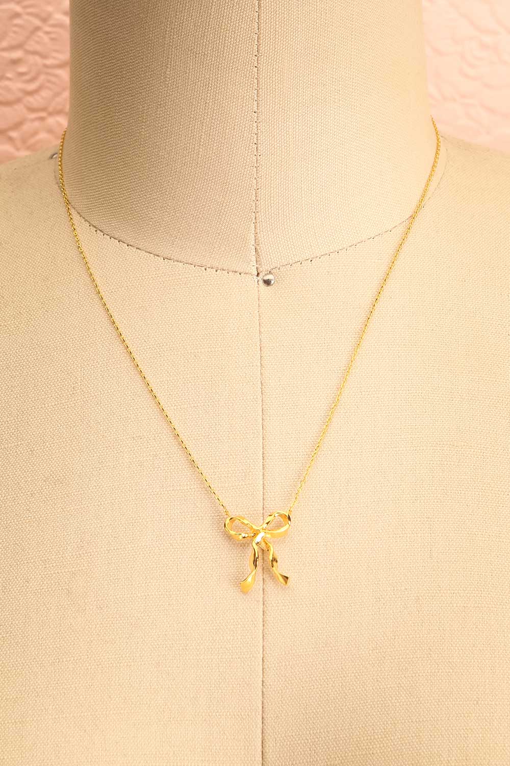 Triteia Gold Necklace w/ Bow Charm | Boutique 1861