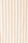 Tucuman Taupe Striped Loose V-Neck Top | La petite garçonne fabric