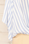 Tucuman Blue Striped Loose V-Neck Top | La petite garçonne bottom
