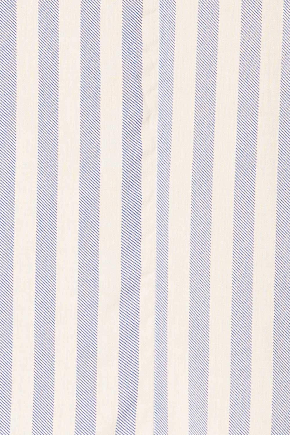 Tucuman Blue Striped Loose V-Neck Top | La petite garçonne fabric