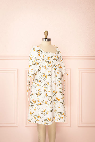 Tuline Mini Short Floral Babydoll Dress | Boutique 1861  side view