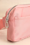 Tumkur Pink Adjustable Belt Bag | La petite garçonne side close-up