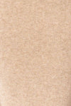 Tumut Taupe Short Turtleneck Sweater | La petite garçonne texture