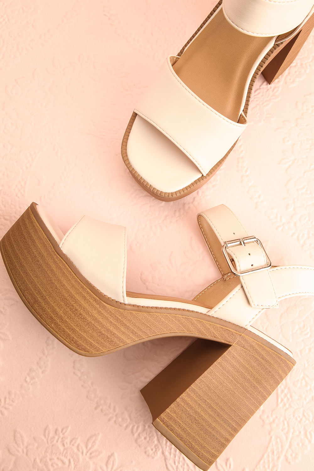 Ivory White Strappy Heel – Bombay Brown India