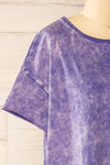 Turin Purple Oversized Faded T-Shirt | La petite garçonne side close-up
