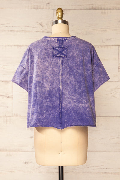 Turin Purple Oversized Faded T-Shirt | La petite garçonne back view
