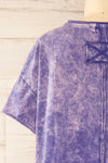 Turin Purple Oversized Faded T-Shirt | La petite garçonne back close-up