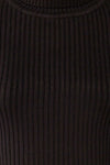 Turville Black Cropped Turtleneck Top | La petite garçonne fabric