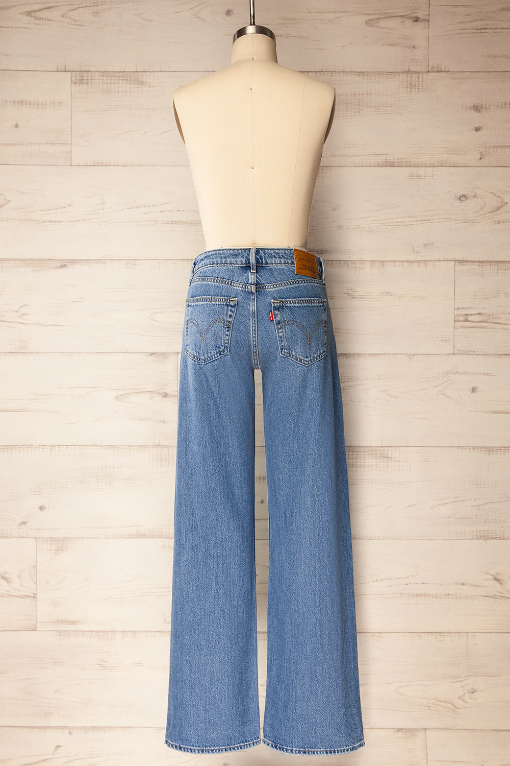 Tuscania Low Rise Blue Denim Pants | La petite garçonne back view