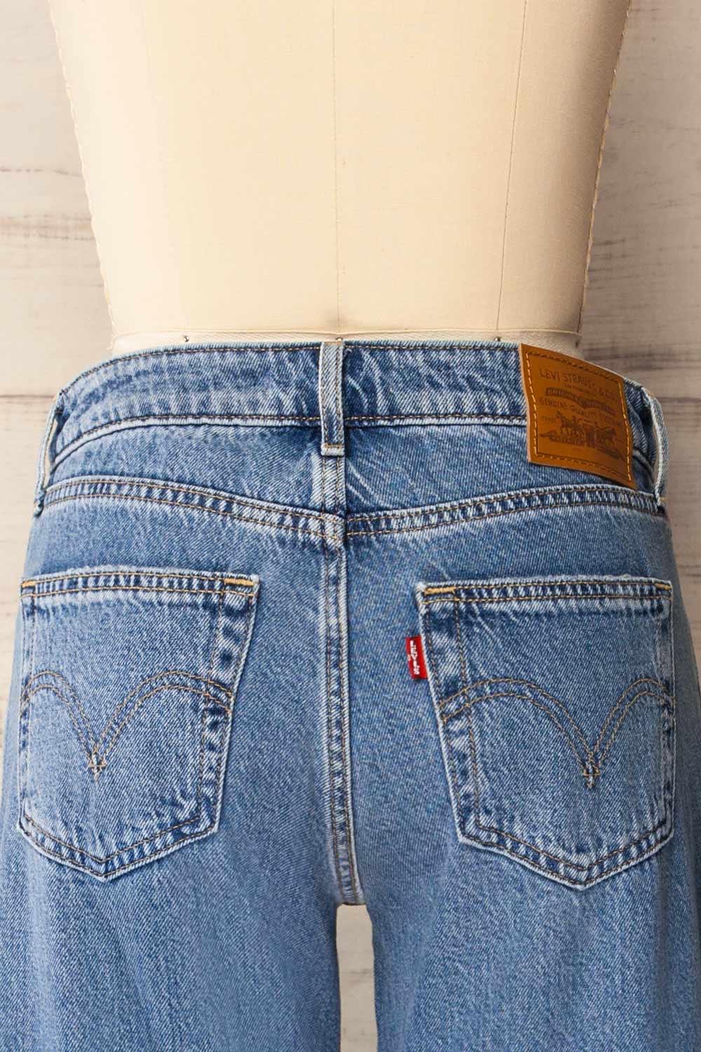 Tuscania Low Rise Blue Denim Pants | La petite garçonne back