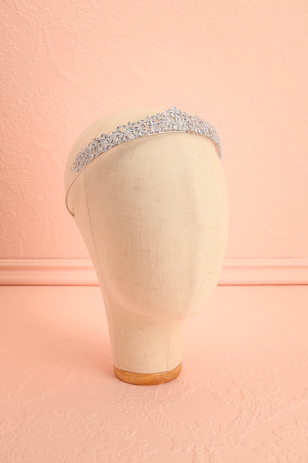 Twinkle Silver Headpiece with Floral Crystals | Boudoir 1861 head view