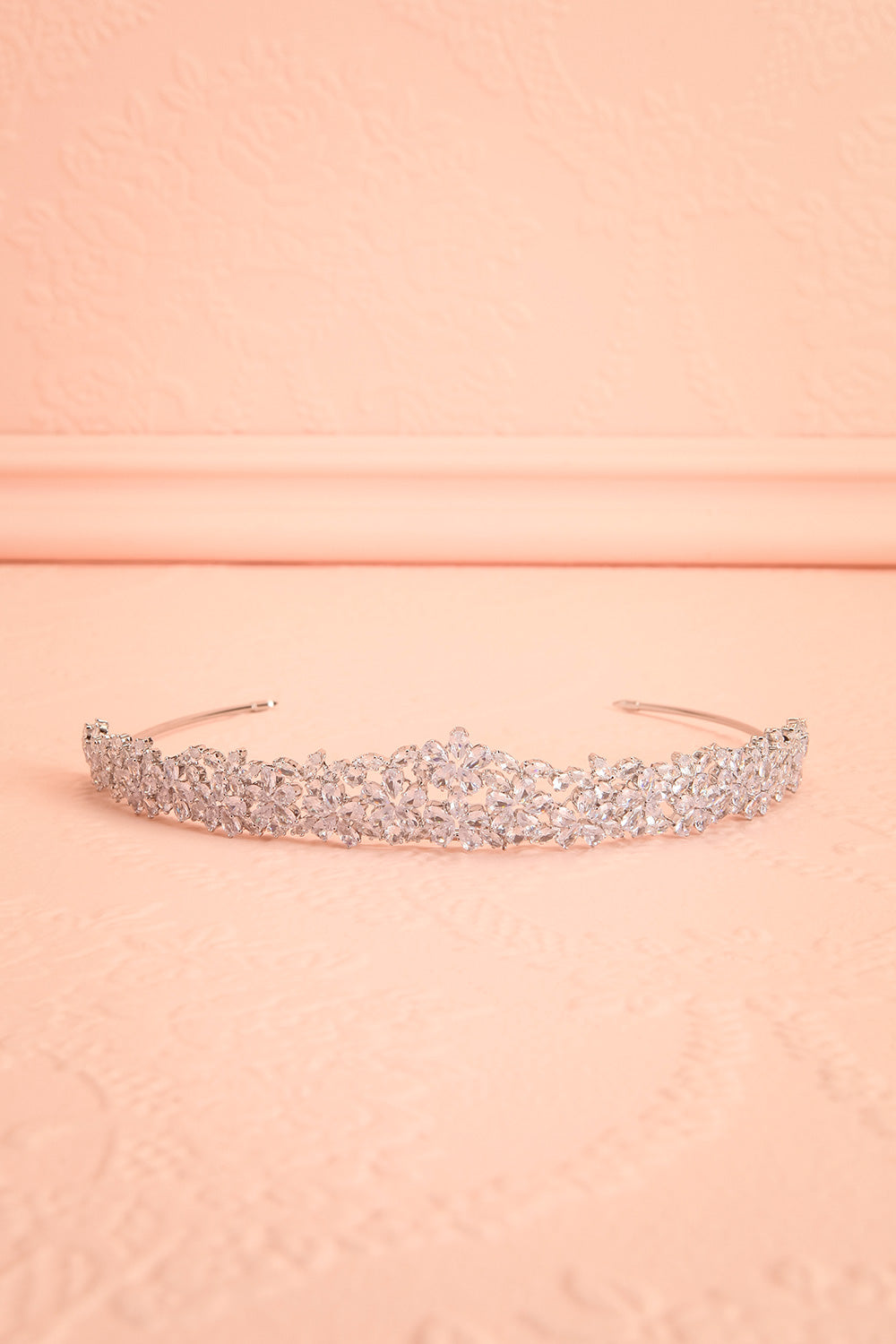 Twinkle Silver Headpiece with Floral Crystals | Boudoir 1861 view