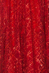 Tyffen Burgundy Sequin Maxi Dress | Boutique 1861  fabric