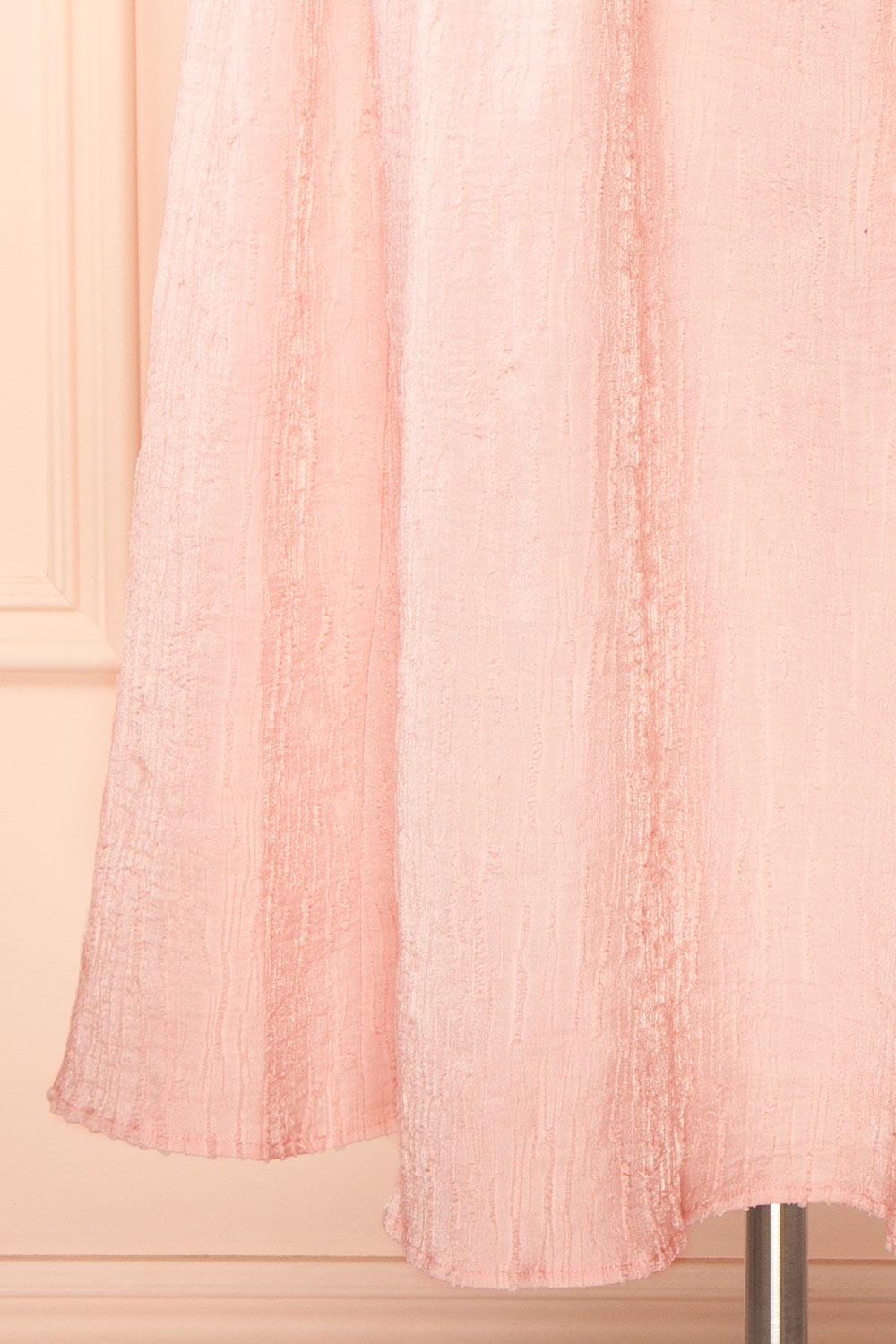 Tyrah Pink Midi Dress with Drop Waist | Boutique 1861 bottom