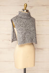 Tyrol Grey Soft Knitted Pullover Scarf | La petite garçonne side view