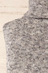 Tyrol Grey Soft Knitted Pullover Scarf | La petite garçonne back close-up