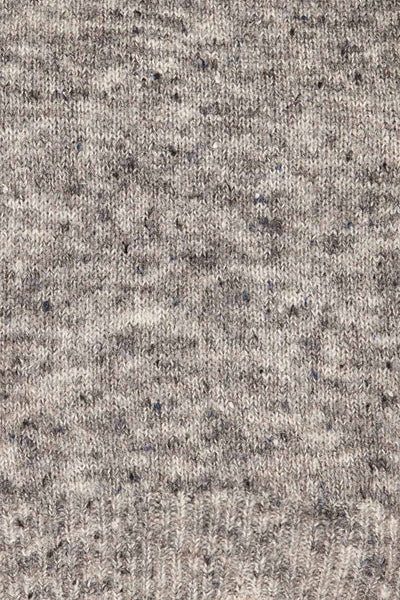 Tyrol Grey Soft Knitted Pullover Scarf | La petite garçonne fabric