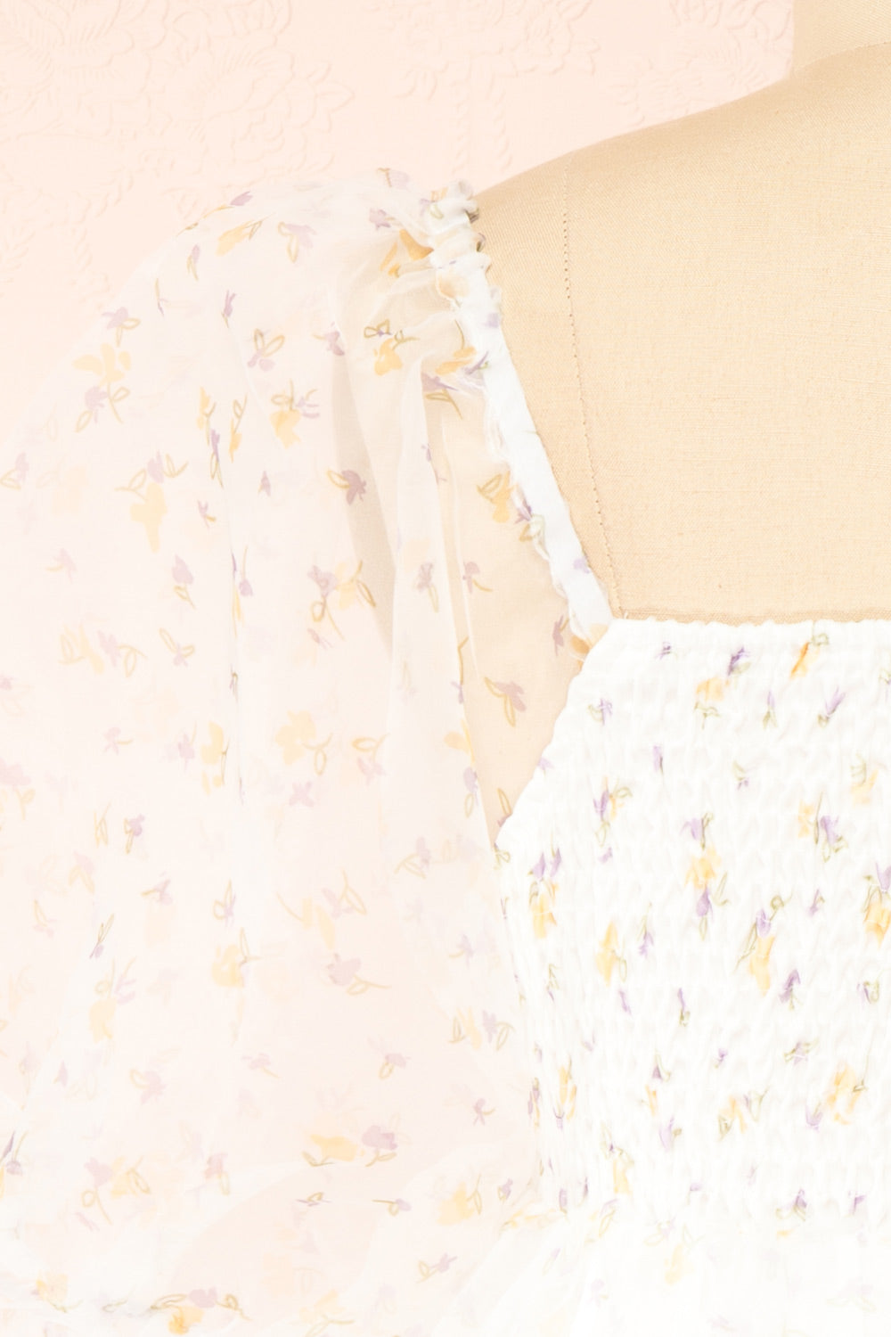 Ulysses Short Floral Babydoll Dress | Boutique 1861 back close-up