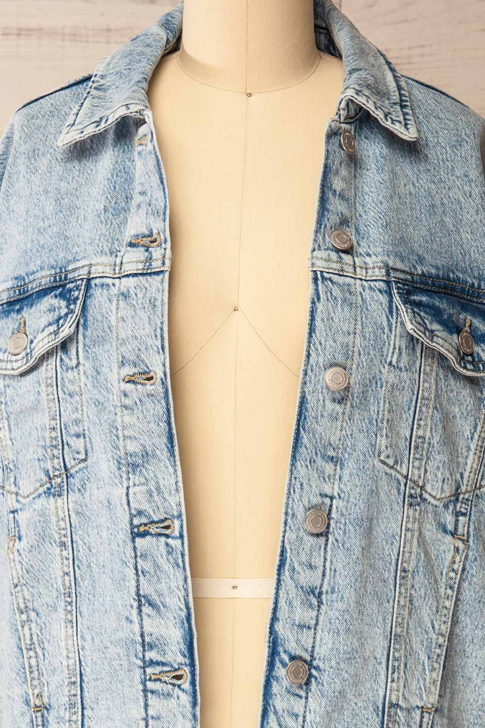 Urbino Blue Denim Jacket with Pockets | La petite garçonne open