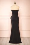 Ursuli Black Strapless Maxi Dress w/ Side Slit | Boutique 1861 back view