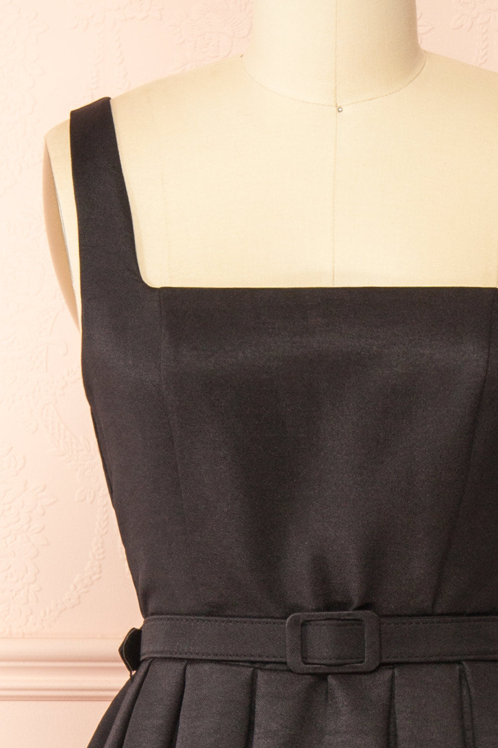 Usagi Black A-Line Dress with Belt | Boutique 1861 front