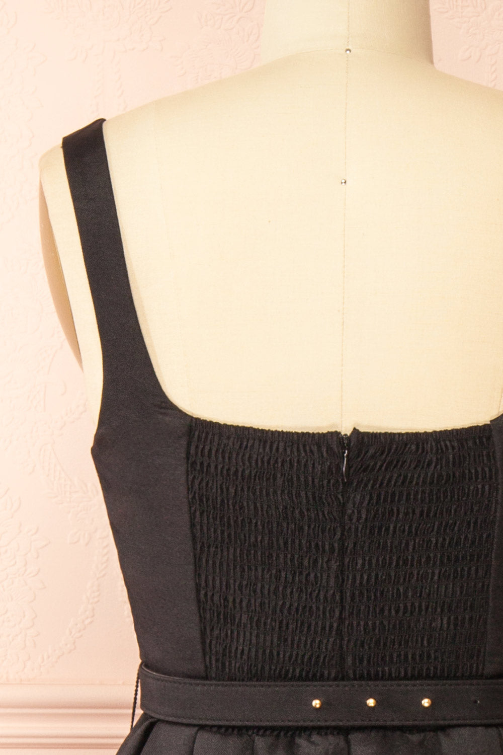 Usagi Black A-Line Dress with Belt | Boutique 1861 back