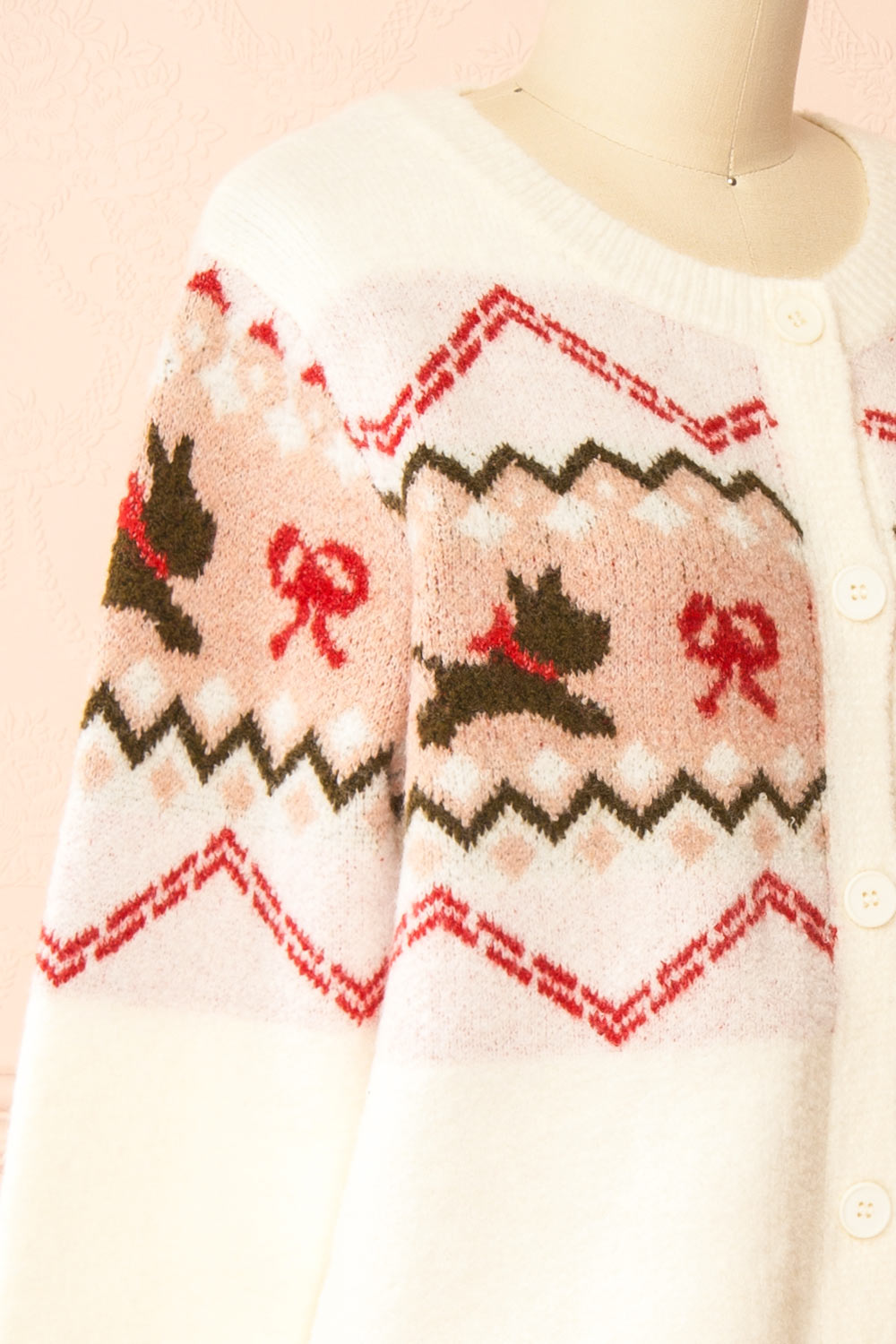 Vaelienne Fuzzy Christmas Cardigan | Boutique 1861 side