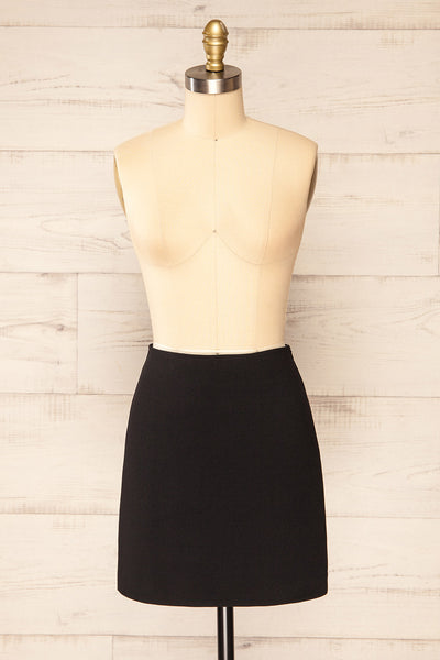 Vailoa Black Short A-Line Skirt | La petite garçonne front view