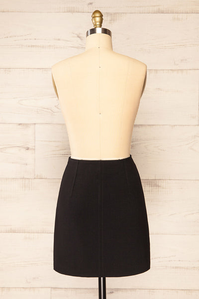Vailoa Black Short A-Line Skirt | La petite garçonne back view