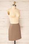 Vailoa Taupe Short A-Line Skirt | La petite garçonne side view