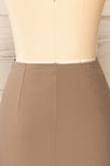 Vailoa Taupe Short A-Line Skirt | La petite garçonne back view