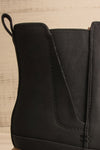 Valenttia Black Chelsea Faux-Leather Boots | La petite garçonne side detail