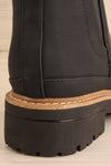 Valenttia Black Chelsea Faux-Leather Boots | La petite garçonne back close-up