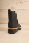 Valenttia Black Chelsea Faux-Leather Boots | La petite garçonne back view
