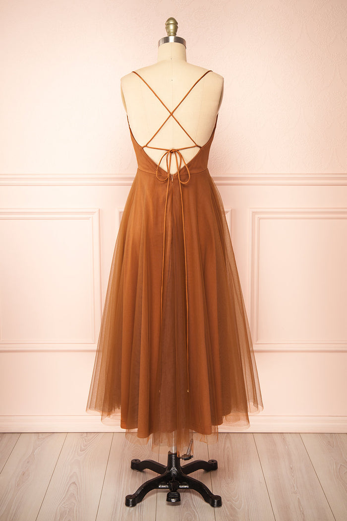 Valerie Shift Dress - Brown
