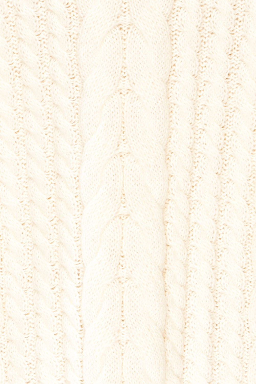 Valletta Ivory Open Front Knit Cardigan | La petite garçonne fabric 