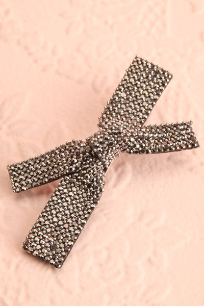 Valtamary Crystal Bow Hair Clip | Boutique 1861 close-up