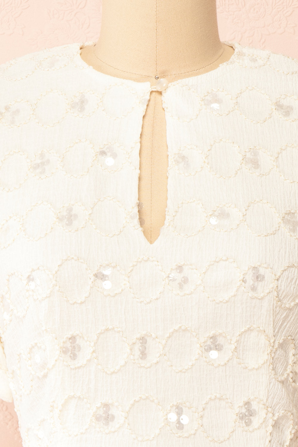 Vaniska Short Sparkling Ivory Dress | Boutique 1861 detail