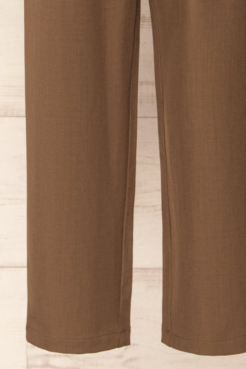Varsovie Brown High-Waisted Straight Leg Pants | La petite garçonne bottom