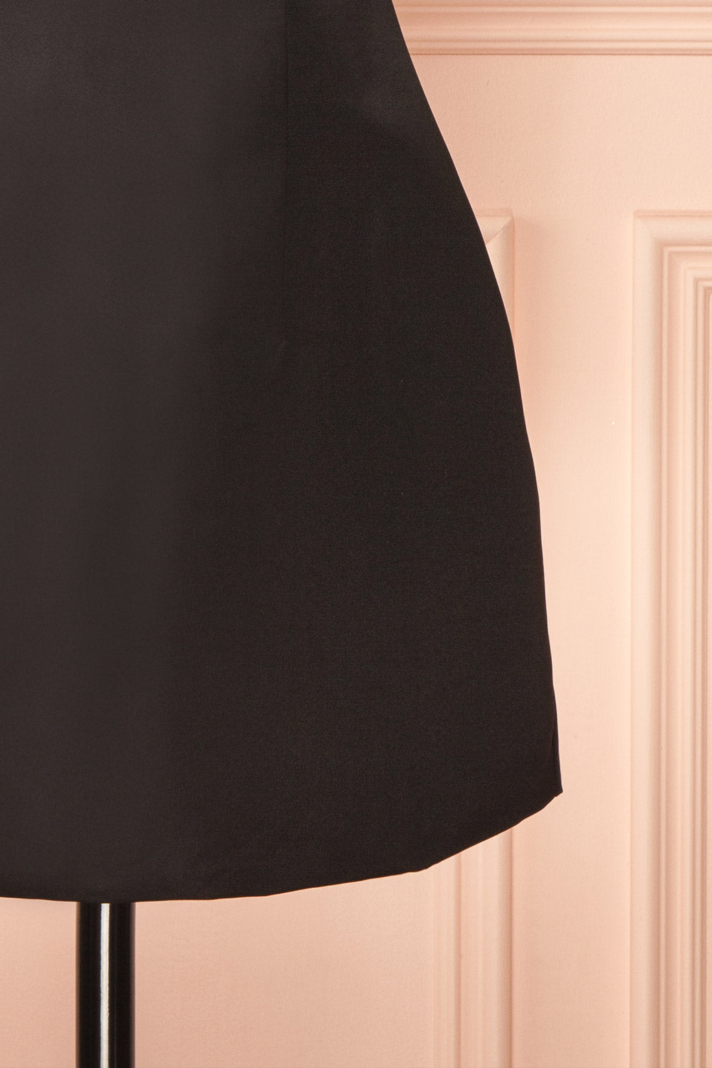 Vaspera Short Black Dress with Open Back | bottom view