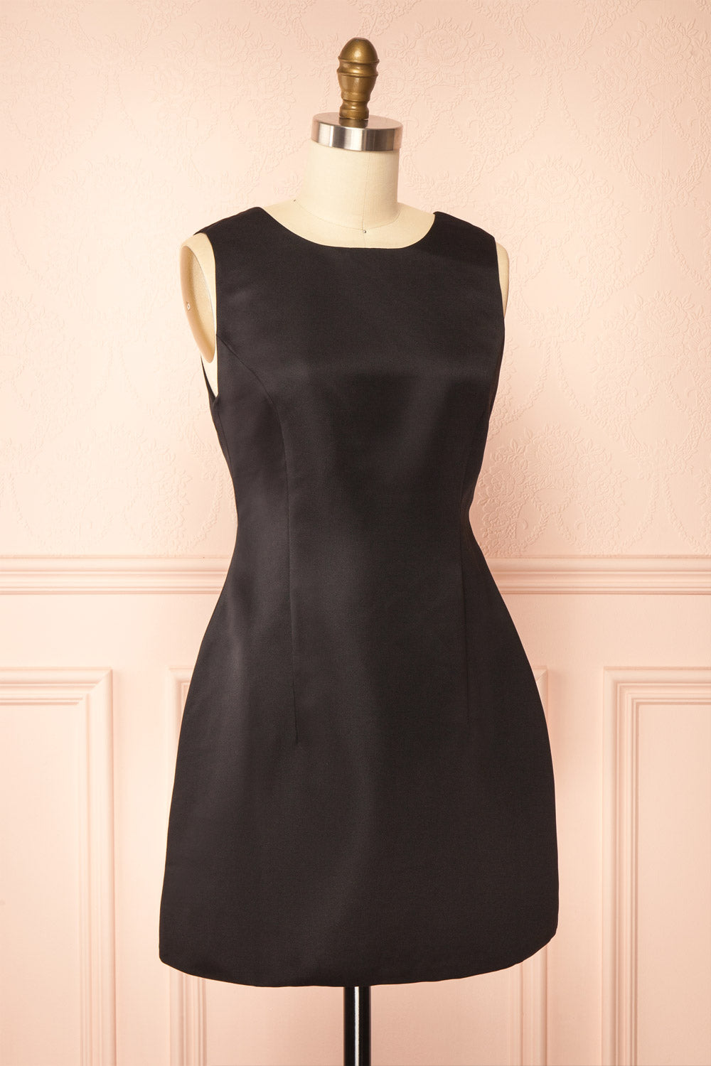 Vaspera Short Black Dress with Open Back | side