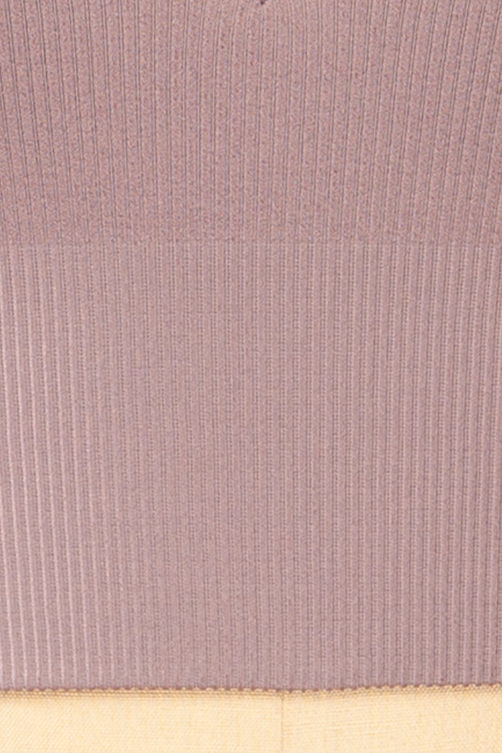 Vaugneray Mauve Cropped Ribbed Cami | La petite garçonne fabric 