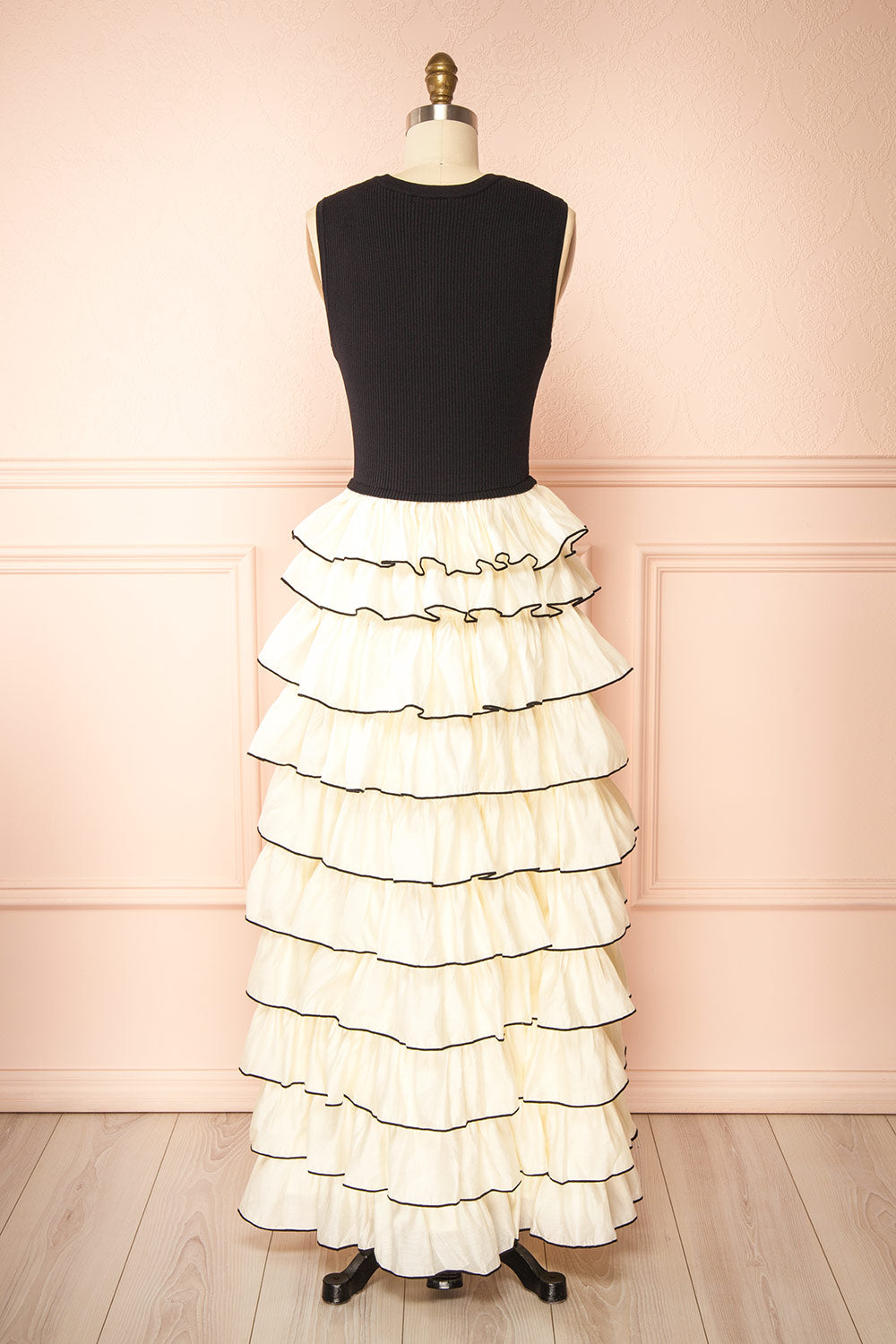 Vaylora Maxi Dress with Layered Skirt | Boutique 1861 back view